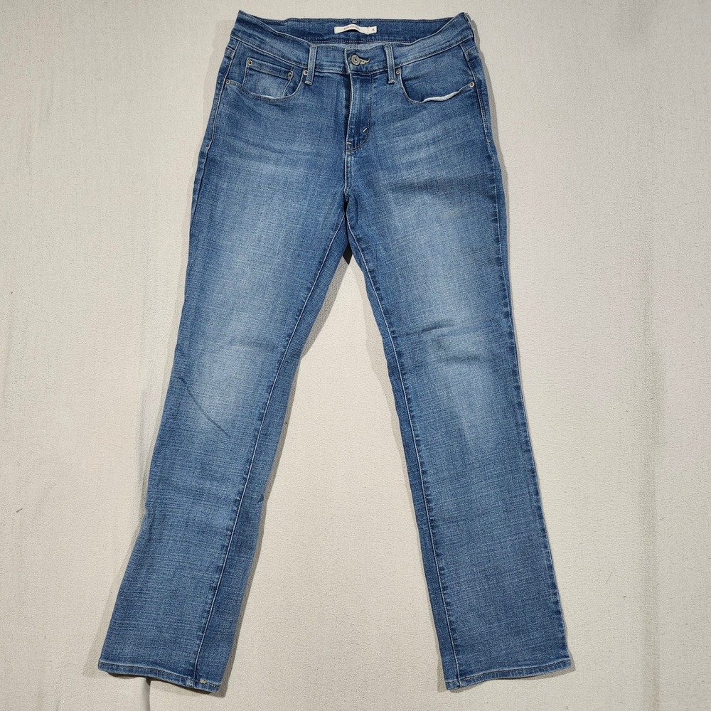 Levis 505 Straight Leg Jeans Womens 6S W28 L30 Medium Wash Blue Denim 15505-0147